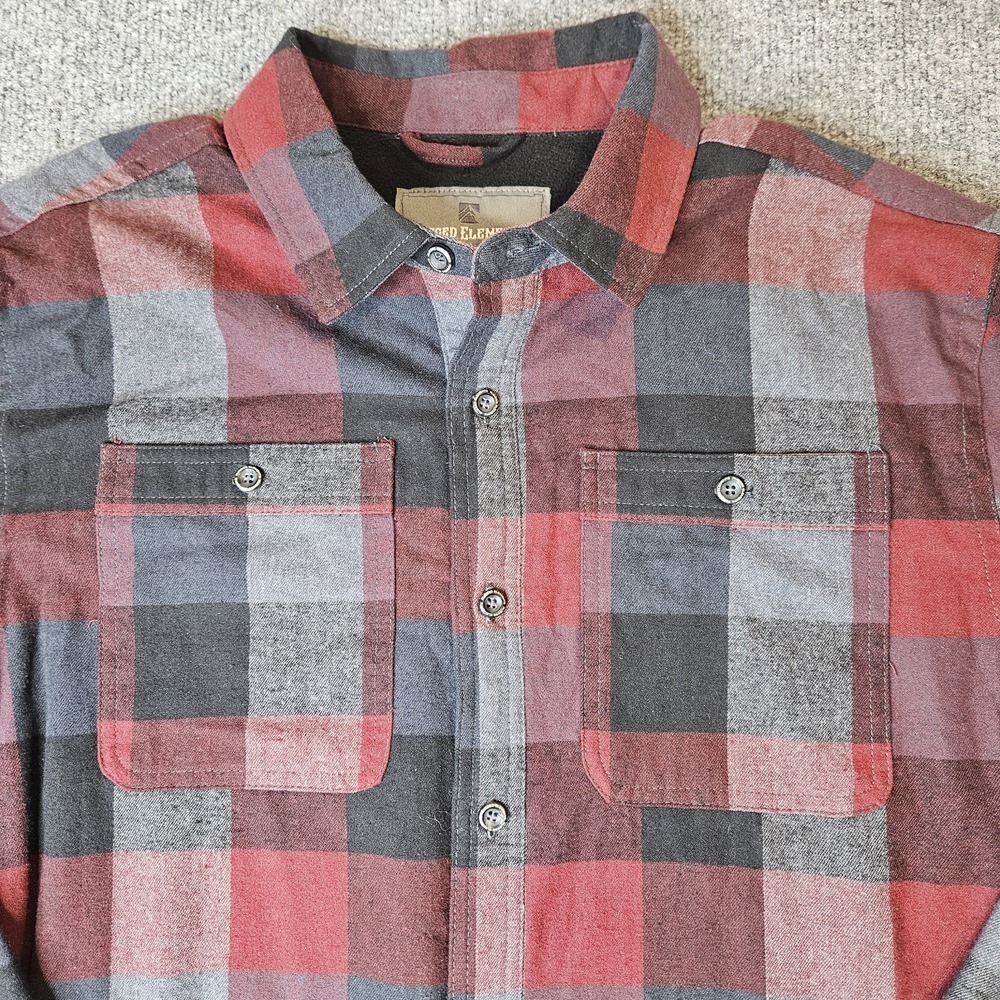 Rugged Elements Flannel Shirt Shacket Polar‎ Fleece Lined Size Medium Plaid